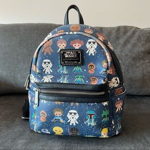 Loungefly Star Wars Chibi Print Mini Backpack